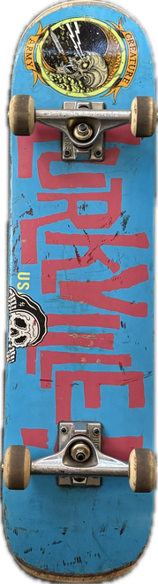 Vist Large View of Product Image Which is Used LURKVILLE Complete Skateboard Carolina Blue 7 3/4"