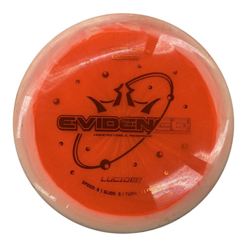 Vist Large View of Product Image Which is Used Dynamic Discs EVIDENCE Disc Golf Mid Range Orange 180g