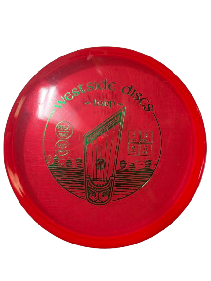 Vist Large View of Product Image Which is Used Westside WESTSIDE DISC HARP VIP PLASTIC 174G Disc Golf Putter Red
