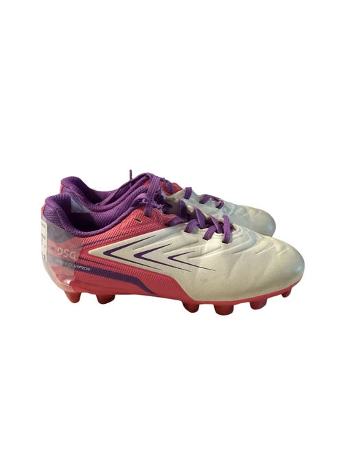 Vist Large View of Product Image Which is Used DSG SPEED VIPER SZ Y 13 Soccer Cleats Pink And White Youth 13.0