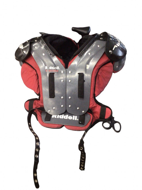 Vist Large View of Product Image Which is Used Riddell EVX FB Shoulder Pads Black LG