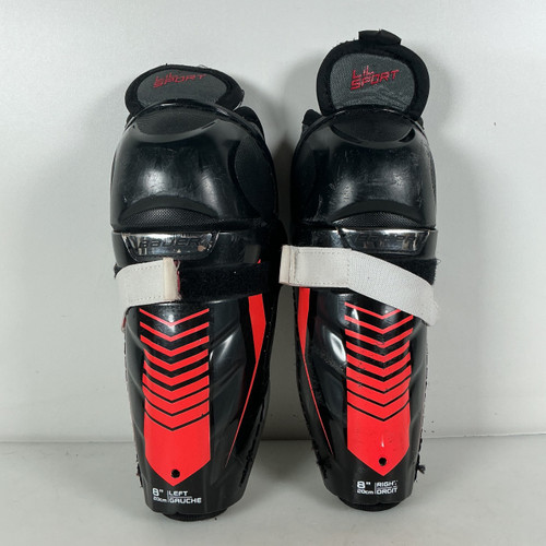 Vist Large View of Product Image Which is Used Bauer LIL SPORT  Shin Guards 8"