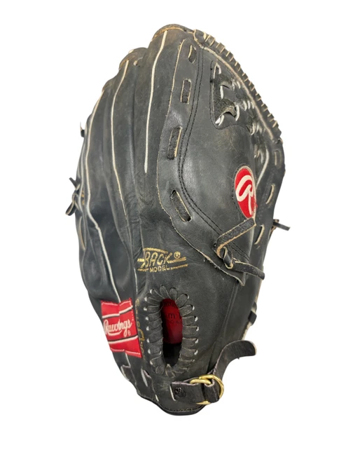 Vist Large View of Product Image Which is Used Rawlings RSGXLB BB/SB Glove RH Throw Black 14"