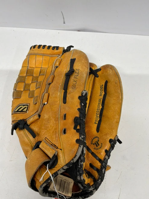 Vist Large View of Product Image Which is Used Mizuno MFR1402T BB/SB Glove RH Throw Brown 14"
