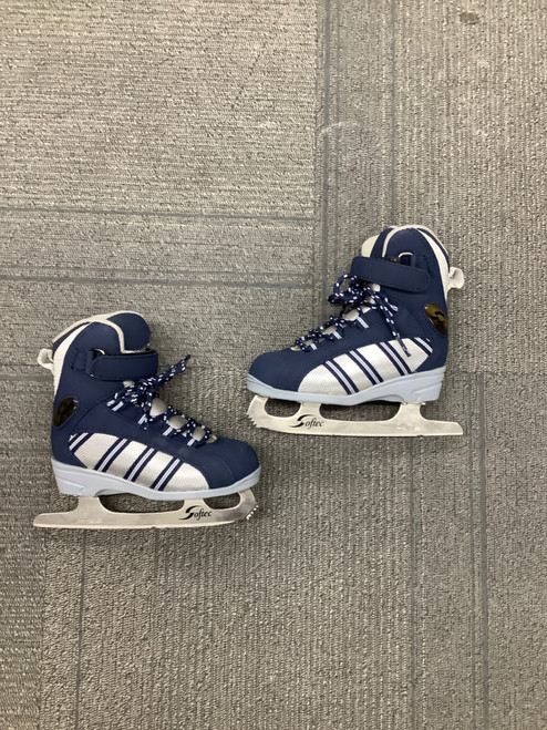 Vist Large View of Product Image Which is Used SOFTTECH Boys Figure Skate Navy Blue Youth 11.0