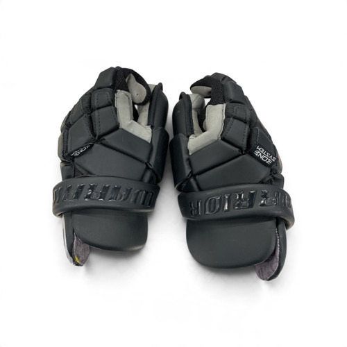 Vist Large View of Product Image Which is Used Warrior NEMESIS GOALIE GLOVES Lacrosse Gloves Mens Black SM