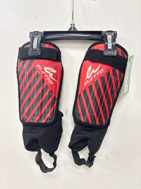 Vist Large View of Product Image Which is Used Eletto SOFTSHELL Soccer Shin Guards Adult Red SM