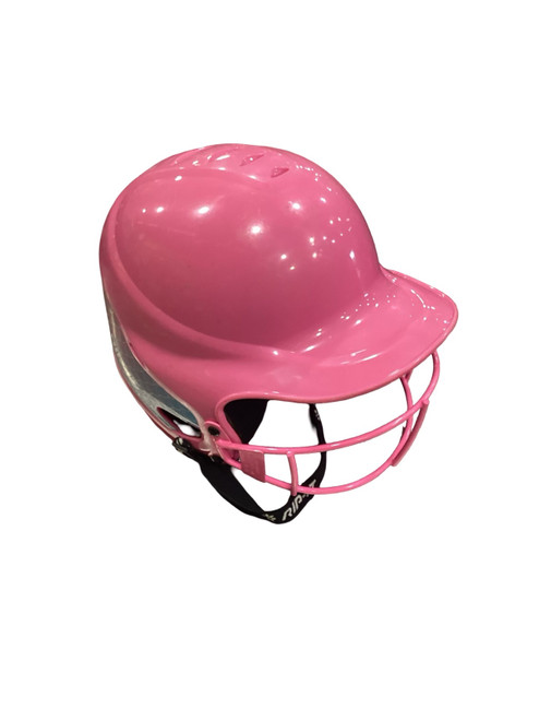 Vist Large View of Product Image Which is Used RIP-IT PINK HELMET W/ MASK Batting Helmet w/Mask Pink MD