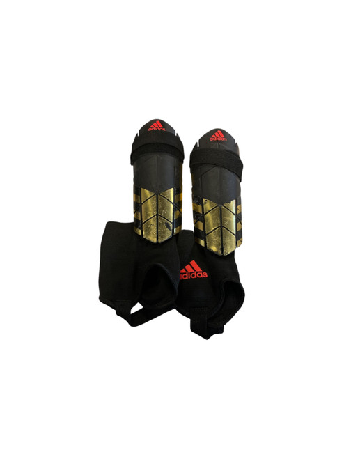 Vist Large View of Product Image Which is Used Adidas Soccer Shin Guards Junior Black Junior