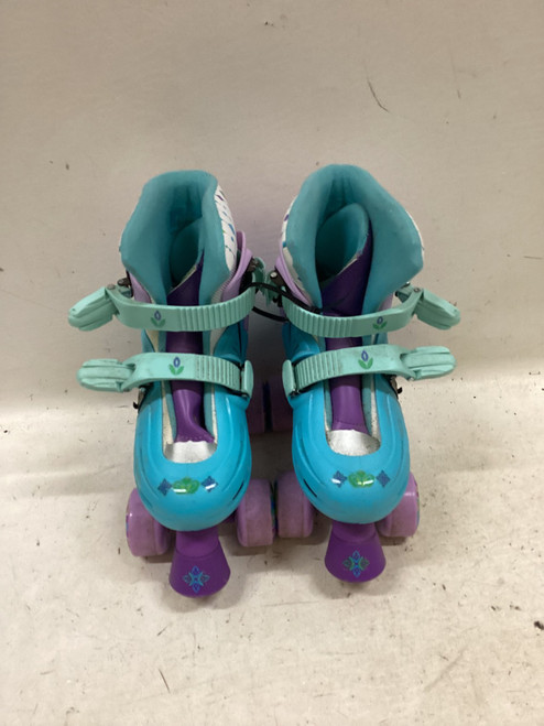 Vist Large View of Product Image Which is Used Disney FROZEN 10-13J Child Roller Quad Skates Carolina Blue Adjustable