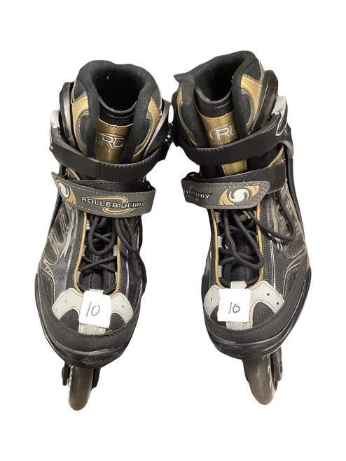 Vist Large View of Product Image Which is Used RollerDerby RD HYBRID Senior Rec Fitness Skates Black Senior 10