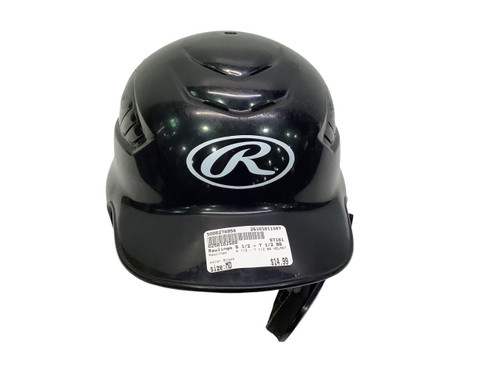 Vist Large View of Product Image Which is Used Rawlings 6 1/2 - 7 1/2 BB HELMET Batting Helmet No Mask Black MD