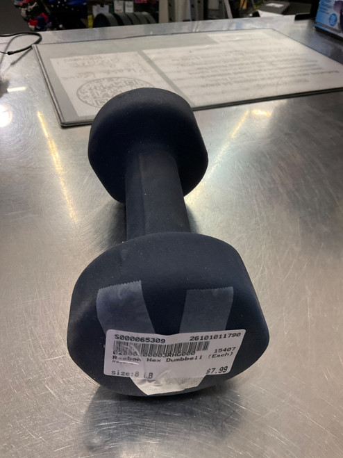 Vist Large View of Product Image Which is Used Reebok Hex Dumbbell (Each) 8 lb