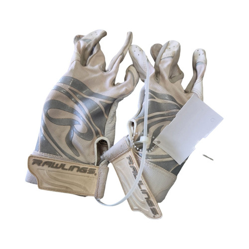 Vist Large View of Product Image Which is Used Rawlings BB/SB Batting Gloves White MD