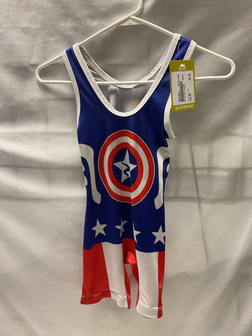 Vist Large View of Product Image Which is Used Wrestling Singlet Royal Blue SM