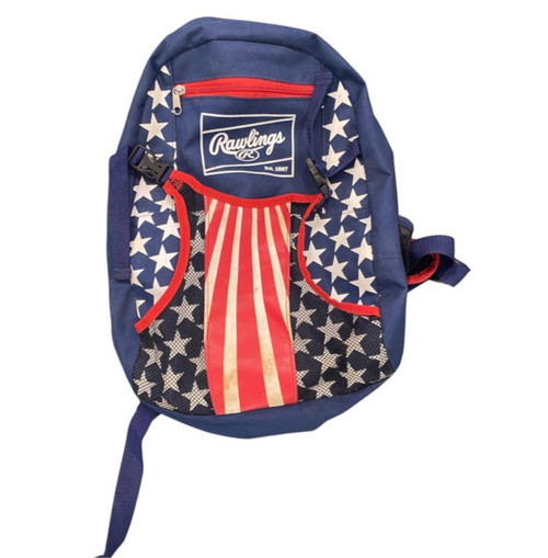 Vist Large View of Product Image Which is Used Rawlings BACKPACK BB/SB Player Backpack Navy Blue