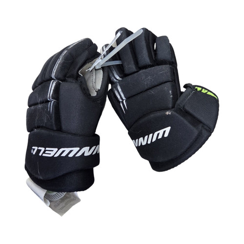 Vist Large View of Product Image Which is Used WinnWell YOUTH HOCKEY GLOVES Youth Gloves Black 9"