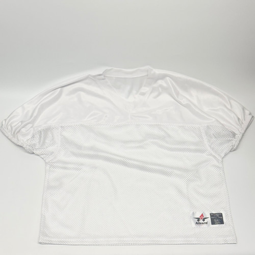 Vist Large View of Product Image Which is Used Alleson YOUTH PRACTICE JERSEY FB Top Youth White L/XL