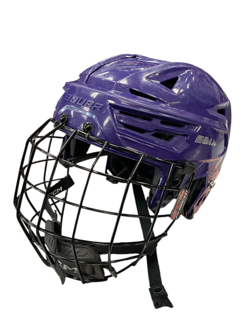 Vist Large View of Product Image Which is Used Bauer REAKT Helmet Cage Combo Navy Blue MD