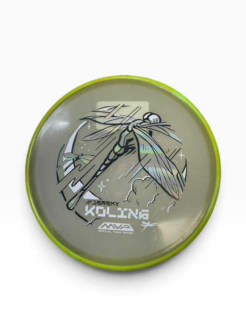 Vist Large View of Product Image Which is Used MVP ECL PARTICLE TEMPO JEREMY KOLING Disc Golf Putter Yellow 174g