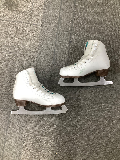 Vist Large View of Product Image Which is Used Riedell OPAL Girls Figure Skate White Junior 03