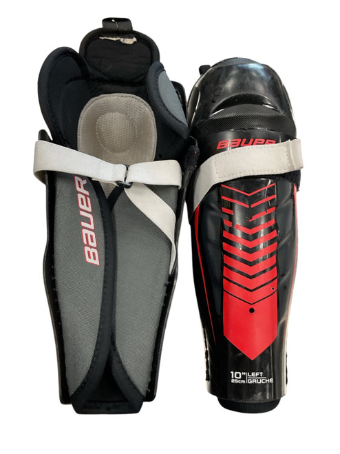 Vist Large View of Product Image Which is Used Bauer LIL SPORT Youth Shin Guards Black 10"