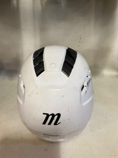 Vist Large View of Product Image Which is Used Marucci MARUCCI BATTING HELMET W GUARD Batting Helmet w/Mask White MD