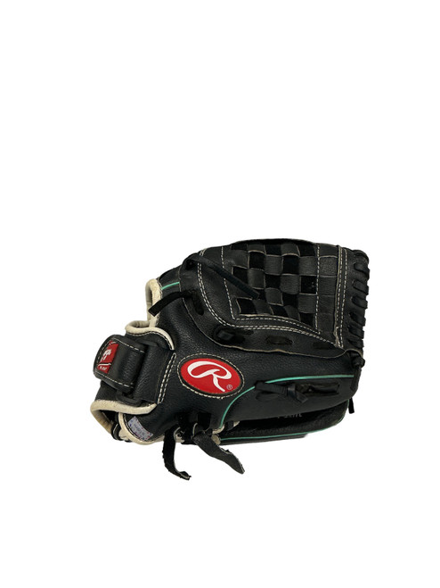 Vist Large View of Product Image Which is Used Rawlings FP110MT BB/SB Glove RH Throw Black 11"