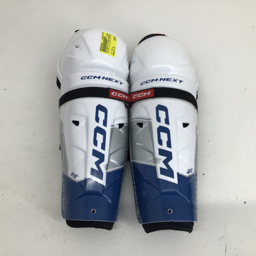 Vist Large View of Product Image Which is Used CCM NEXT 13 IN SR HOCKEY SHINGUARDS Senior Shin Guards White 13"