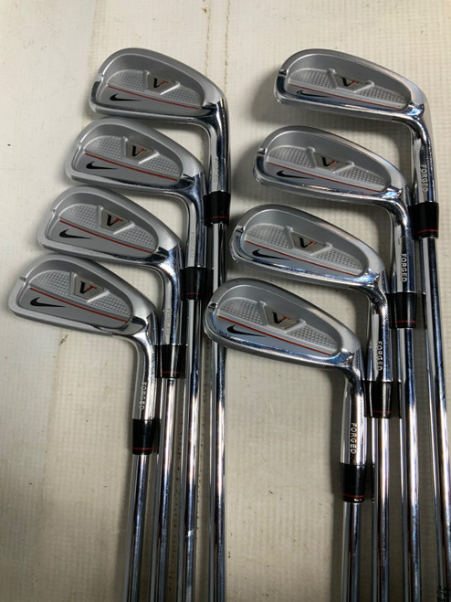 Vist Large View of Product Image Which is Used Nike VICTORY RED FORGED SPLIT CAVITY Mens Iron Set RH 3I-PW