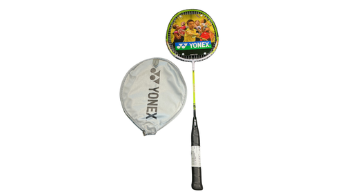 Vist Large View of Product Image Which is Used Yonex B-6500 Adult Badminton Racquet White And Green 3 3/8"