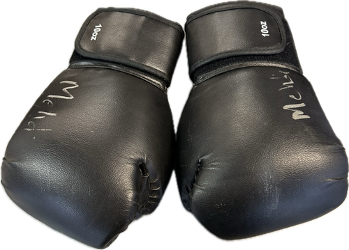 Vist Large View of Product Image Which is Used Boxing Gloves Black Senior