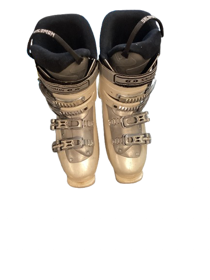 Vist Large View of Product Image Which is Used Salomon BREEZE IRONY Womens DH Ski Boot White 255 MP - M07.5 - W08.5