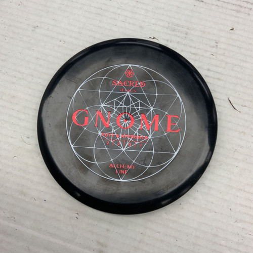 Vist Large View of Product Image Which is Used SACRED DISCS ALCHEMY LINE GNOME Disc Golf Putter Black 174g