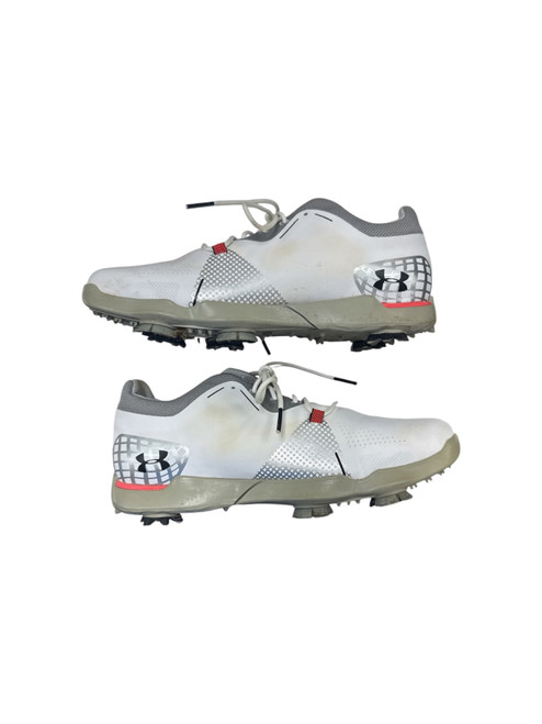 Vist Large View of Product Image Which is Used Under Armour Jr Golf Shoes White Junior 05