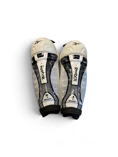 Vist Large View of Product Image Which is Used Reebok Senior Shin Guards White 15"