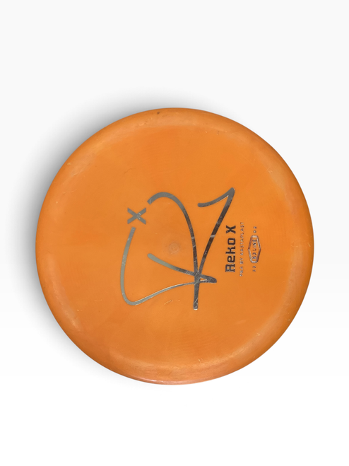 Vist Large View of Product Image Which is Used Kastaplast REKO X Disc Golf Putter Orange