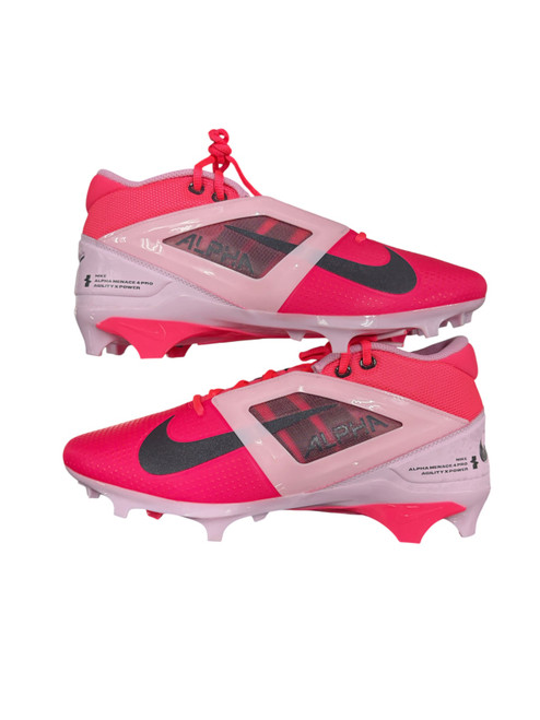 Vist Large View of Product Image Which is Used Nike Adult FB Cleats Pink Senior 10.5