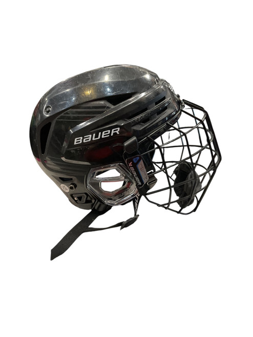 Vist Large View of Product Image Which is Used Bauer REACT 85 SM Helmet Cage Combo Black SM