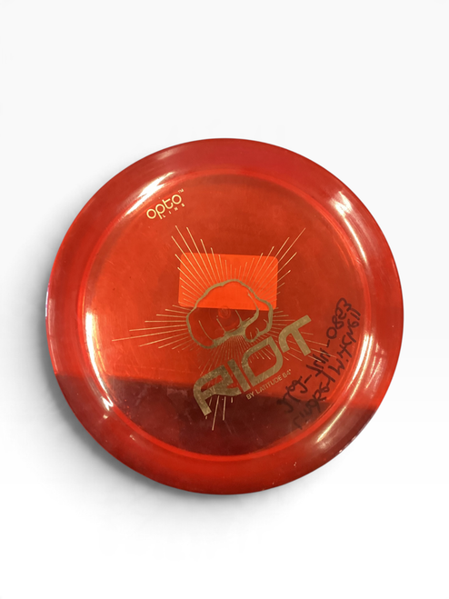 Vist Large View of Product Image Which is Used Latitude 64 RIVER OPTO LINE Disc Golf Driver Red