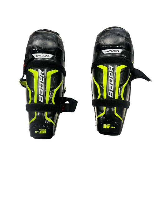 Vist Large View of Product Image Which is Used Bauer VAPOR VELOCITY Junior Shin Guards Black 10"