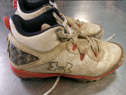 Vist Large View of Product Image Which is Used Under Armour FREEDOM BB/SB Cleats Orange Youth 06.0