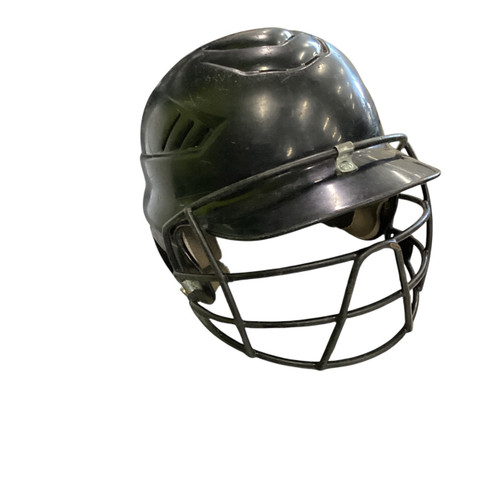Vist Large View of Product Image Which is Used Rawlings CFBH-B Batting Helmet w/Mask Black SM