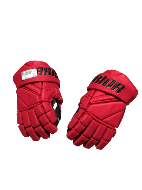 Vist Large View of Product Image Which is Used Warrior ALPHA PRO Senior Gloves Red 14"