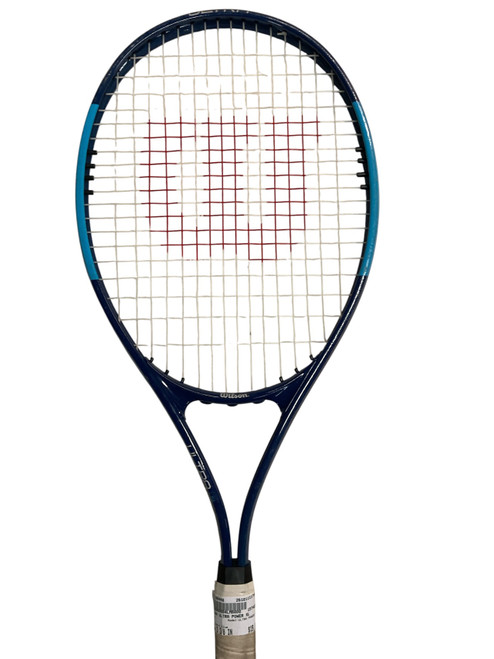 Vist Large View of Product Image Which is Used Wilson ULTRA POWER XL Adult Tennis Racquet Navy Blue 3 3/8"