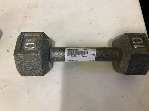 Vist Large View of Product Image Which is Used Hex Dumbbell (Each) 10 lb