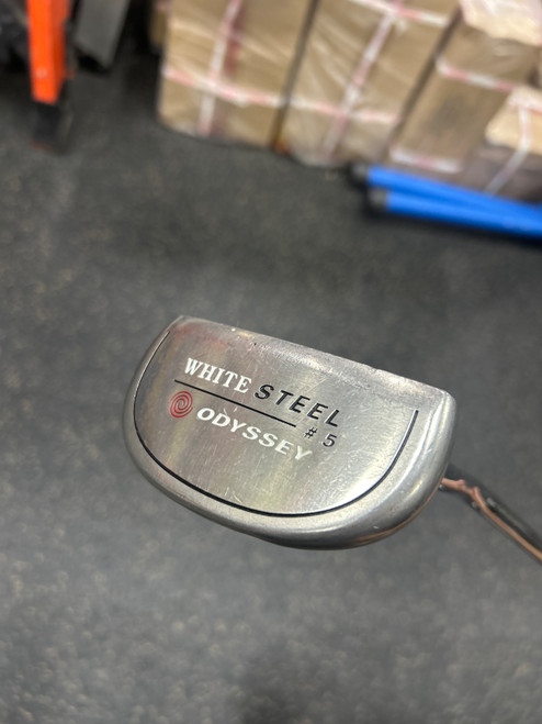Vist Large View of Product Image Which is Used Odyssey WHITE STEEL 5 Mens Putter RH