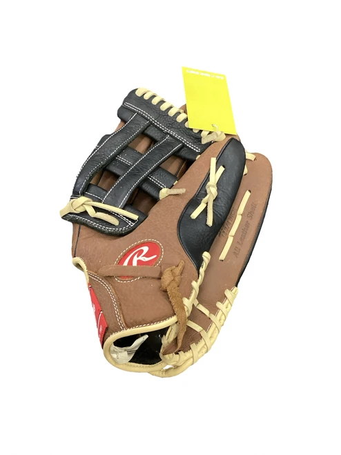 Vist Large View of Product Image Which is Used Rawlings PREMIUM SERIES BB/SB Glove RH Throw Brown 12 3/4"