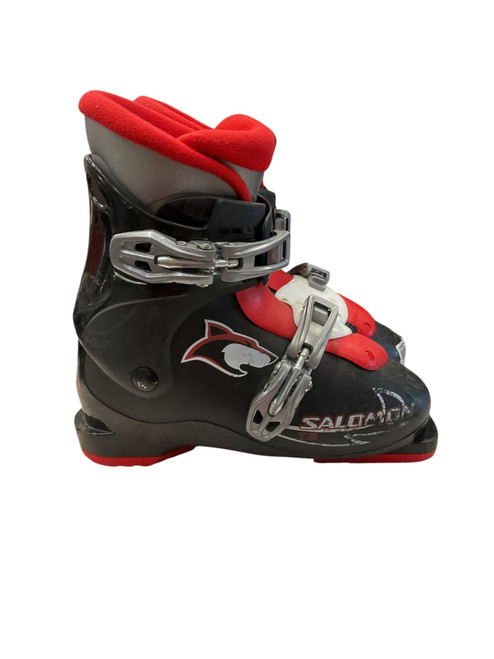 Vist Large View of Product Image Which is Used Salomon T2 Boys DH Ski Boot Black And Red 215 MP - J03