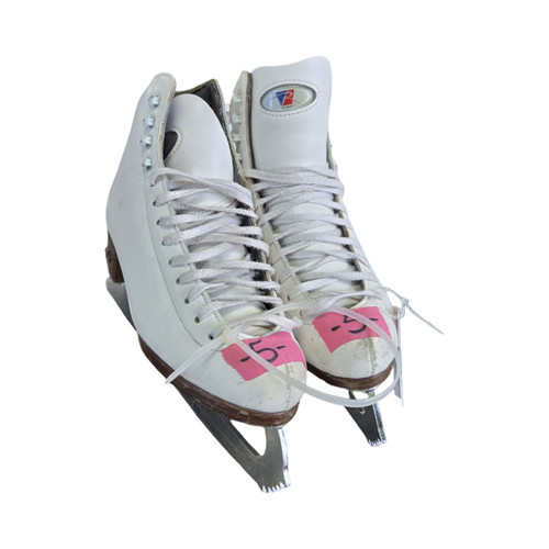 Vist Large View of Product Image Which is Used Riedell 121 SKATES 5 Girls Figure Skate White Junior 05